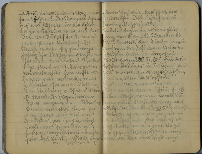 Textstelle aus dem Tagebuch