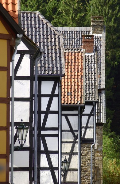 Häuserreihe im Freilichtmuseum Hagen