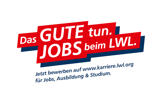 Slogan: "Das Gute tun. Jobs beim LWL. Jetzt bewerben auf www.karriere.lwl.org für Jobs, Ausbildung & Studium"