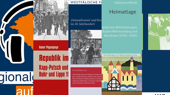 Collage aus verschiedenen Flyern des Instituts für westfälische Regionalgeschichte. Foto: Westfälische Regionalgeschichte