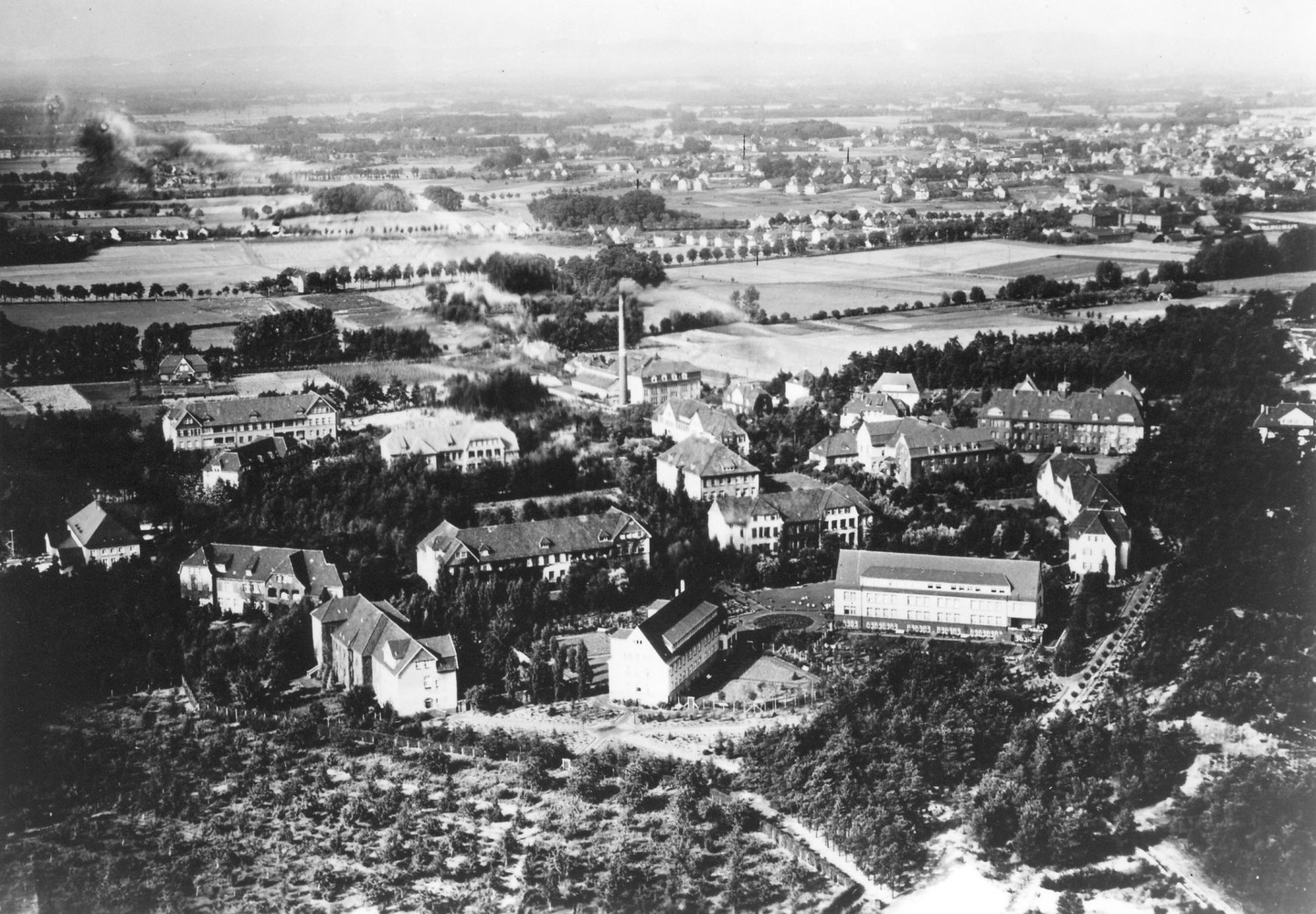Luftbild des Geländes um 1938