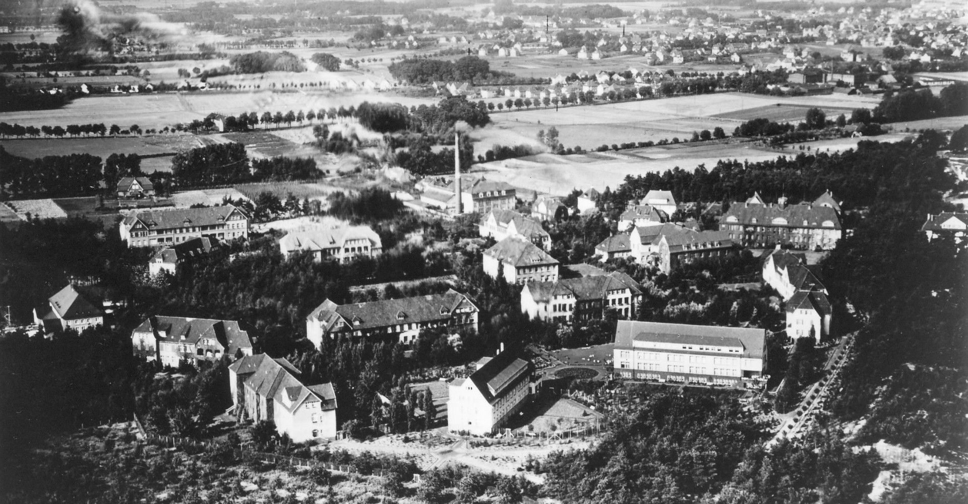Luftbild des Geländes um 1938